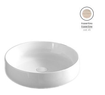 Раковина накладная ArtCeram Cognac COL002 45 00 48х48см