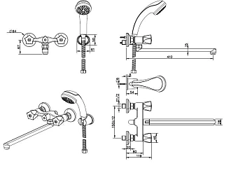 Смеситель для ванны ESKO MOSCOW MS 31 хром