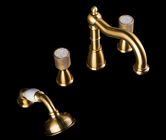 Смеситель для ванны Boheme Royal Cristal 391-Royal/CRST бронза