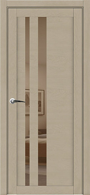 Межкомнатная дверь Uberture UniLine Soft Touch 30008 Кремовый Soft touch Экошпон 900х2000мм с зеркалом