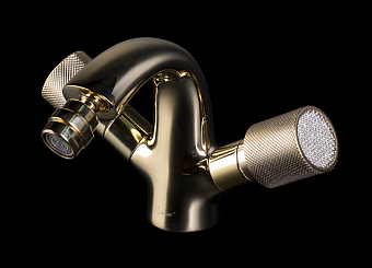 Смеситель для биде Boheme Royal Cristal 296-Royal/CRST золотой