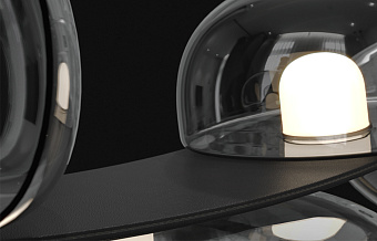Светильник подвесной CRYSTAL LUX BOSQUE BOSQUE SP7 L3000 BLACK/TRANSPARENT 35Вт LED