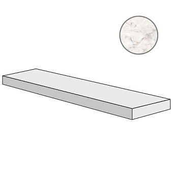 Плитка для ступеней ABK Sensi Gems PF60006418 Angolare Top Dx Iceberg Lux+ 120х32см 0,384кв.м. полированная
