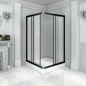 Угловое ограждение RADOMIR Дрим 1-09-6-0-0-1181 180х90см стекло матовое