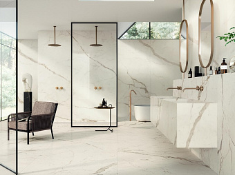 Лаппатированный керамогранит Atlas Concord Италия Marvel Shine A4QT Calacatta Prestigio Lappato 60х60см 1,08кв.м.