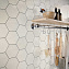 Настенная плитка WOW Zellige Hexa 122078 White 10,8х12,4см 0,382кв.м. глянцевая