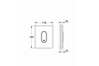 Панель смыва GROHE Arena Cosmopolitan 38857000 хром