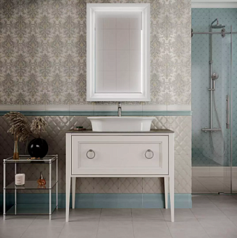 Бордюр KERAMA MARAZZI Браганса BLE021 голубой матовый 5,5х25см 0,014кв.м.