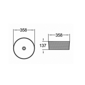 Раковина накладная Comforty 103MB 36х36см