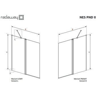 Стеклянная шторка на ванну RADAWAY Nes 10009120-01-01L 150х120см