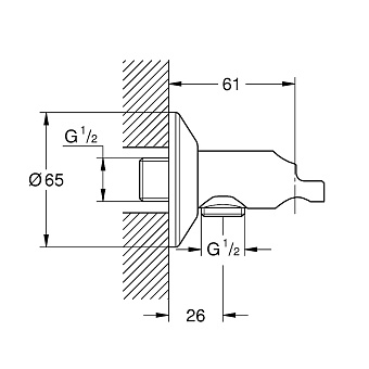 Шланговое подключение GROHE 26333000 хром