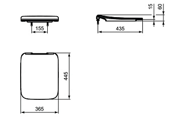 Сиденье для унитаза IDEAL STANDARD T360001 без микролифта