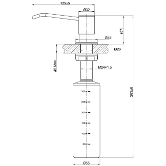 Дозатор LEMARK LM8201S сталь