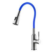 Смеситель для кухни LEMARK Expert LM5082S-Blue гибкий излив матовый/синий