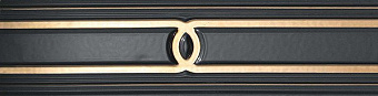 Бордюр Atlas Concord Италия Brick Atelier LVGB Marvel Gold Black 30,5х7,8см 0,238кв.м.