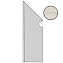 Плинтус Atlas Concord Италия Mark AMZW Gypsum Battiscopa Sagomato SX 30х7,2см 0,259кв.м.