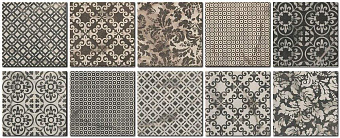 Декор FAP CERAMICHE Roma fLZM Deco Statuario Grafitte 20х20см 1,2кв.м.