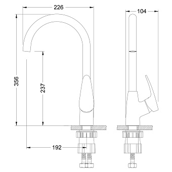 Смеситель для кухни LEMARK Linara LM0405C высокий излив хром