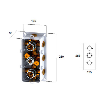 Смеситель для душа RGW Shower Panels 21140541-11 SP-41 хром