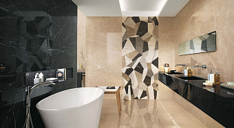 Настенная плитка FAP CERAMICHE Roma Diamond fPQB Beige Duna Brillante Rt 120х50см 1,8кв.м. глянцевая