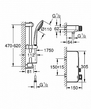 Душевая система GROHE Grohtherm SmartControl 34720000 хром