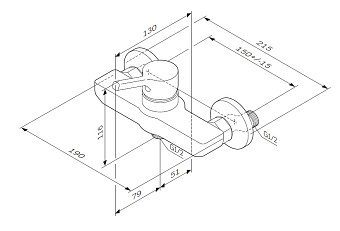 Смеситель для душа AM-PM X-Joy S F85B20000 хром