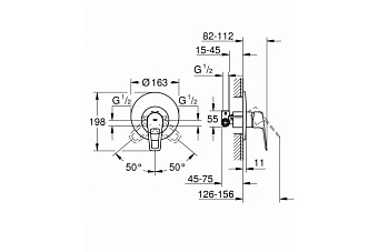 Смеситель для душа GROHE BauLoop 29080001 хром