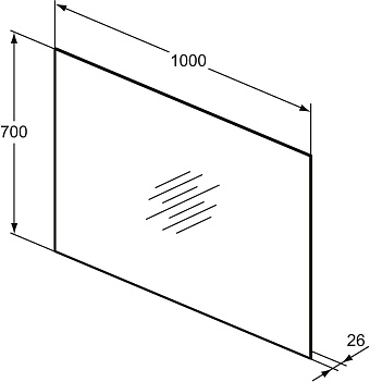 Зеркало IDEAL STANDARD Mirrors & lights T3337BH 70х100см с подсветкой