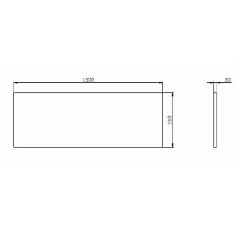 Экран для ванны AM-PM Func W84A-150-070W-P 150см