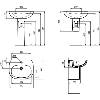 Пьедестал IDEAL STANDARD Tesi T033501