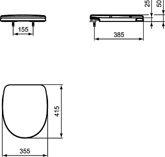 Сиденье для унитаза IDEAL STANDARD W300201 без микролифта