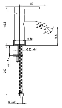 Смеситель для биде Paini Brera 74CR304 хром