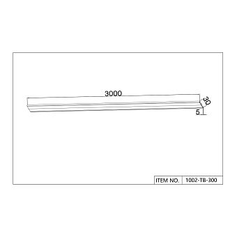 Магнитный трек Favourite 1002-TB-300 3000мм матовый чёрный