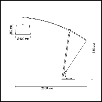 Торшер Odeon MODERN 4061/1F 60Вт E27
