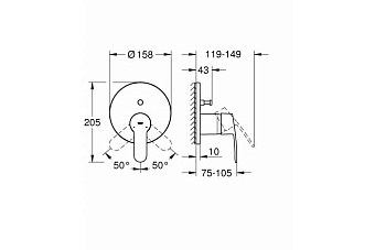 Смеситель для ванны GROHE Eurostyle 24052002 хром