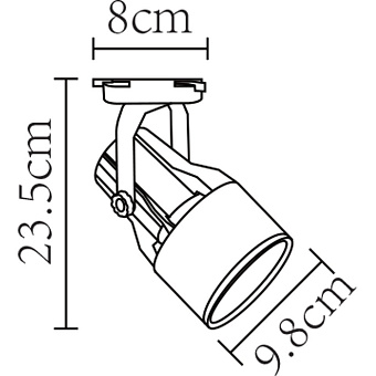 Трековый светильник Arte Lamp LYRA A6252PL-1WH 40Вт E27 белый для однофазного трека