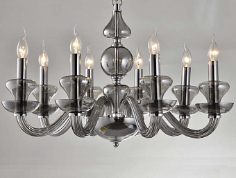 Люстра подвесная Newport 1900 1908/S fume 60Вт 8 лампочек E14