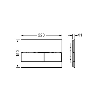 Кнопка для инсталляции Tece TECEsquare 9240800 белый
