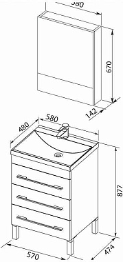 Мебель для ванной AQUANET Верона 287656 белый