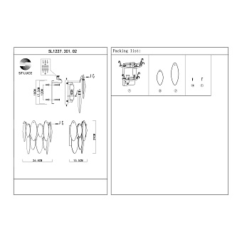 Бра ST Luce ANCONA SL1227.301.02 80Вт E14