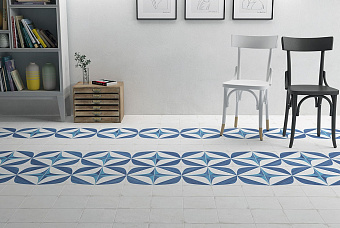 Настенная плитка WOW Blanc Et Bleu 108910 Leaf Wall Decor 12,5х12,5см 0,417кв.м. матовая