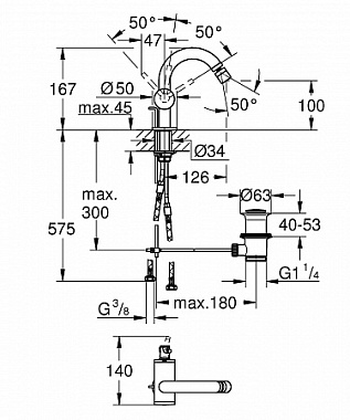 Смеситель для биде GROHE Atrio New 32108003 хром
