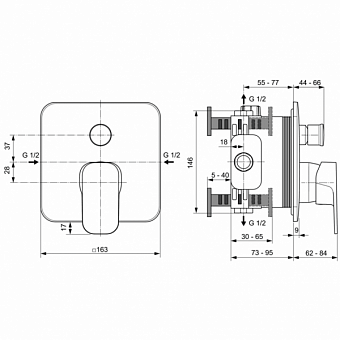 Смеситель для душа IDEAL STANDARD Tonic II A6340AA хром