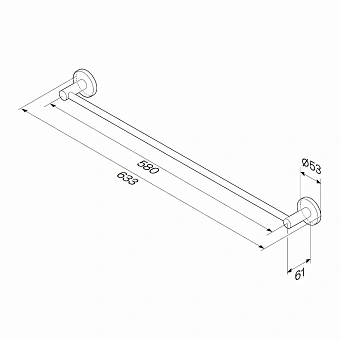 Полотенцедержатель AM-PM X-Joy A85A346422 чёрный 63,3см