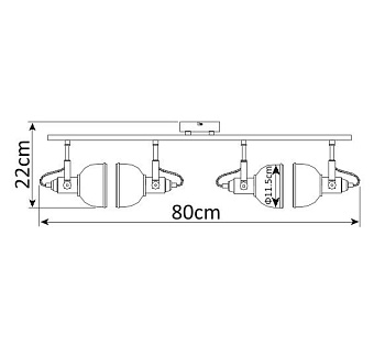 Спот Arte Lamp MARTIN A5215PL-4BR 40Вт 4 лампы E14
