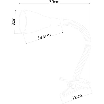 Настольная лампа офисная Arte Lamp CORD A1210LT-1WH 40Вт E14