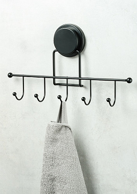 Крючок FIXSEN Magic Black FX-45005-5 чёрный матовый