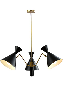 Люстра подвесная CRYSTAL LUX JOVEN JOVEN SP3 GOLD/BLACK 180Вт 3 лампочек E27