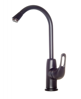 Смеситель для кухни D&K RheinEucharius DA1372425 высокий излив чёрный