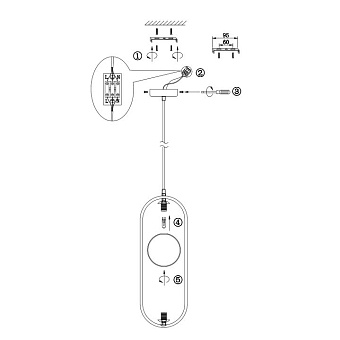 Светильник подвесной Maytoni Ring MOD013PL-06BS 25Вт G9